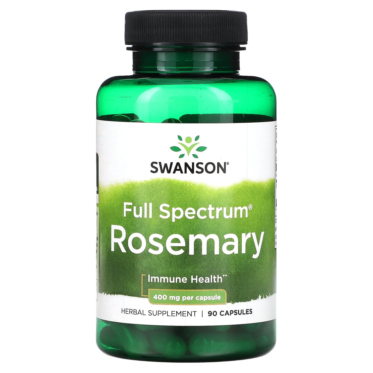 Swanson, Full Spectrum Rosemary, 400 mg, 90 Capsules - Image 1