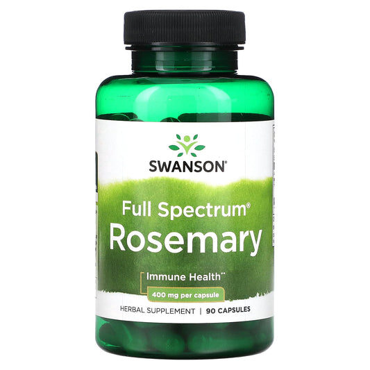 Swanson, Full Spectrum Rosemary, 400 mg, 90 Capsules - Image 1