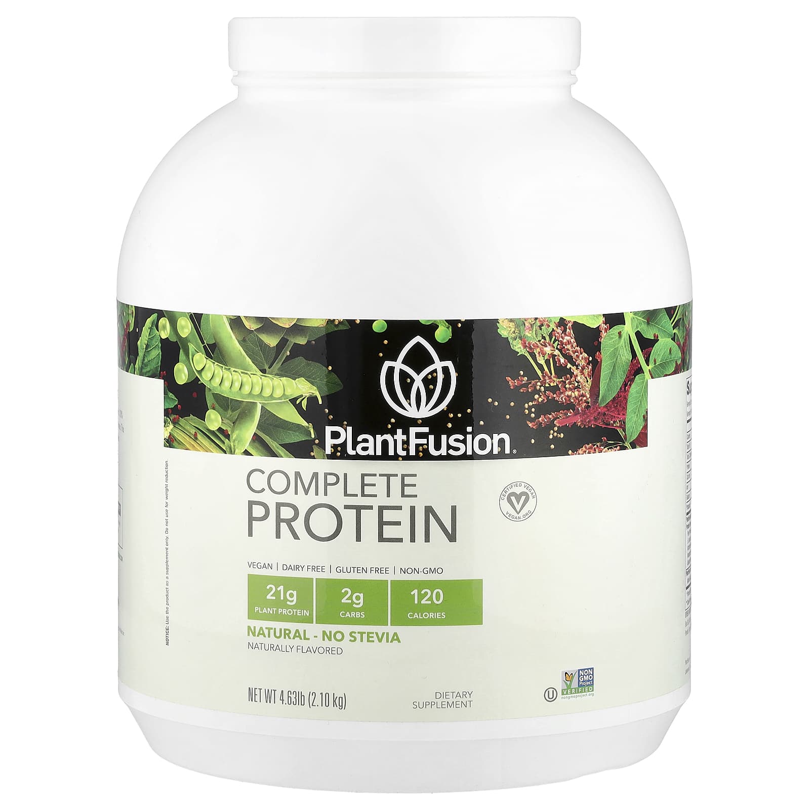 PlantFusion, Complete Protein, Natural, 4.36 lb (2.1 kg) - Image 1