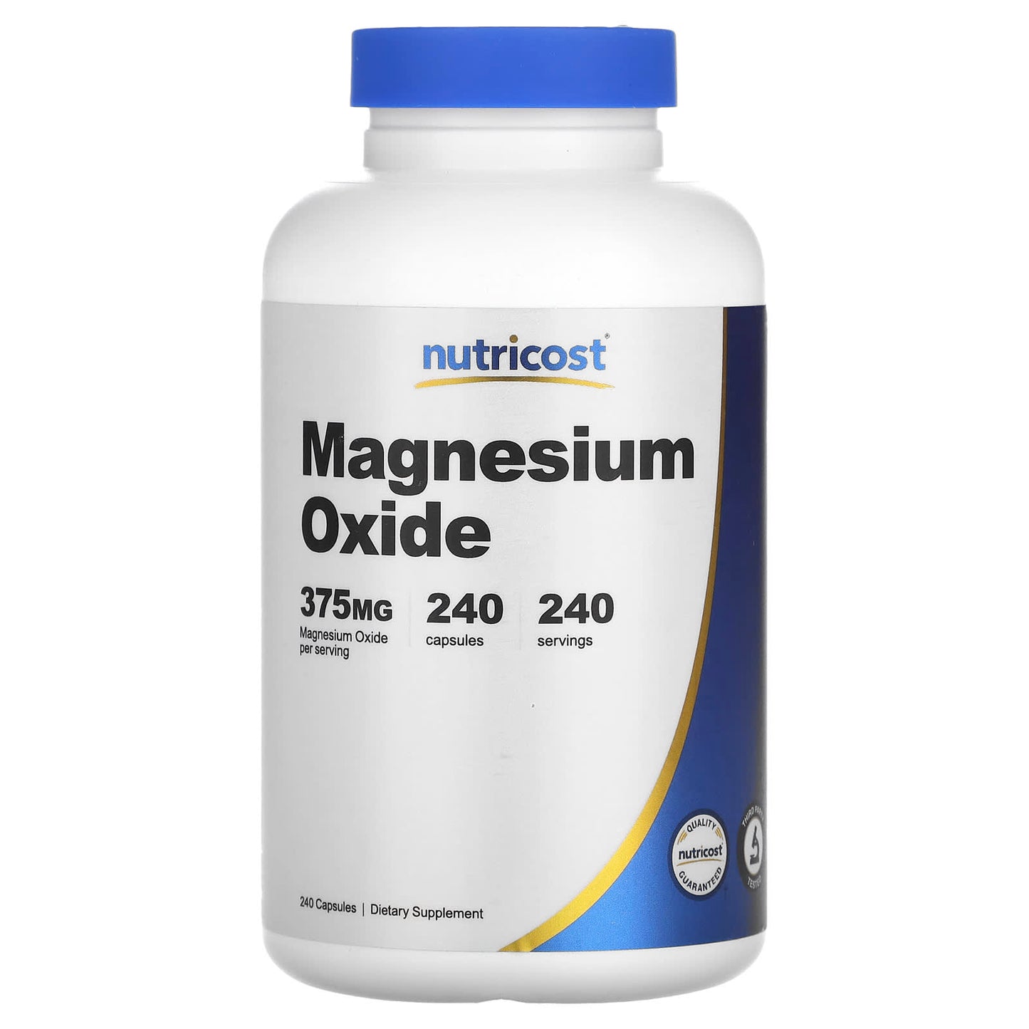 Nutricost, Magnesium Oxide, 375 mg, 240 Capsules - Image 1