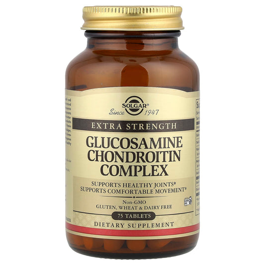 Solgar, Glucosamine Chondroitin Complex, Extra Strength, 75 Tablets - Image 1
