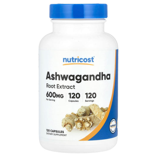Nutricost, Ashwagandha Root Extract, 600 mg, 120 Capsules - Image 1