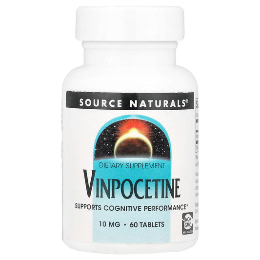 Source Naturals, Vinpocetine , 10 mg, 60 Tablets - Image 1