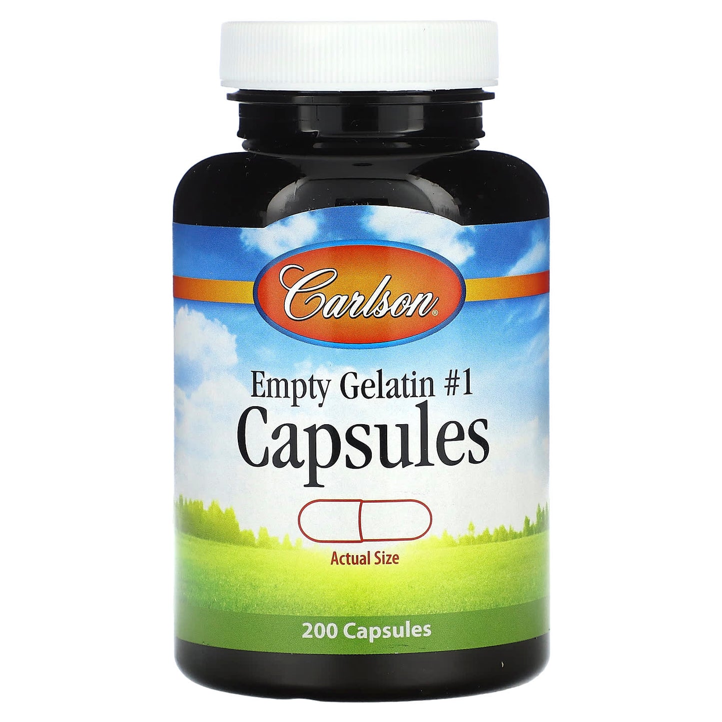 Carlson Gluten-Free Gelatin Capsules for Custom Blends, 200 Count - Image 1