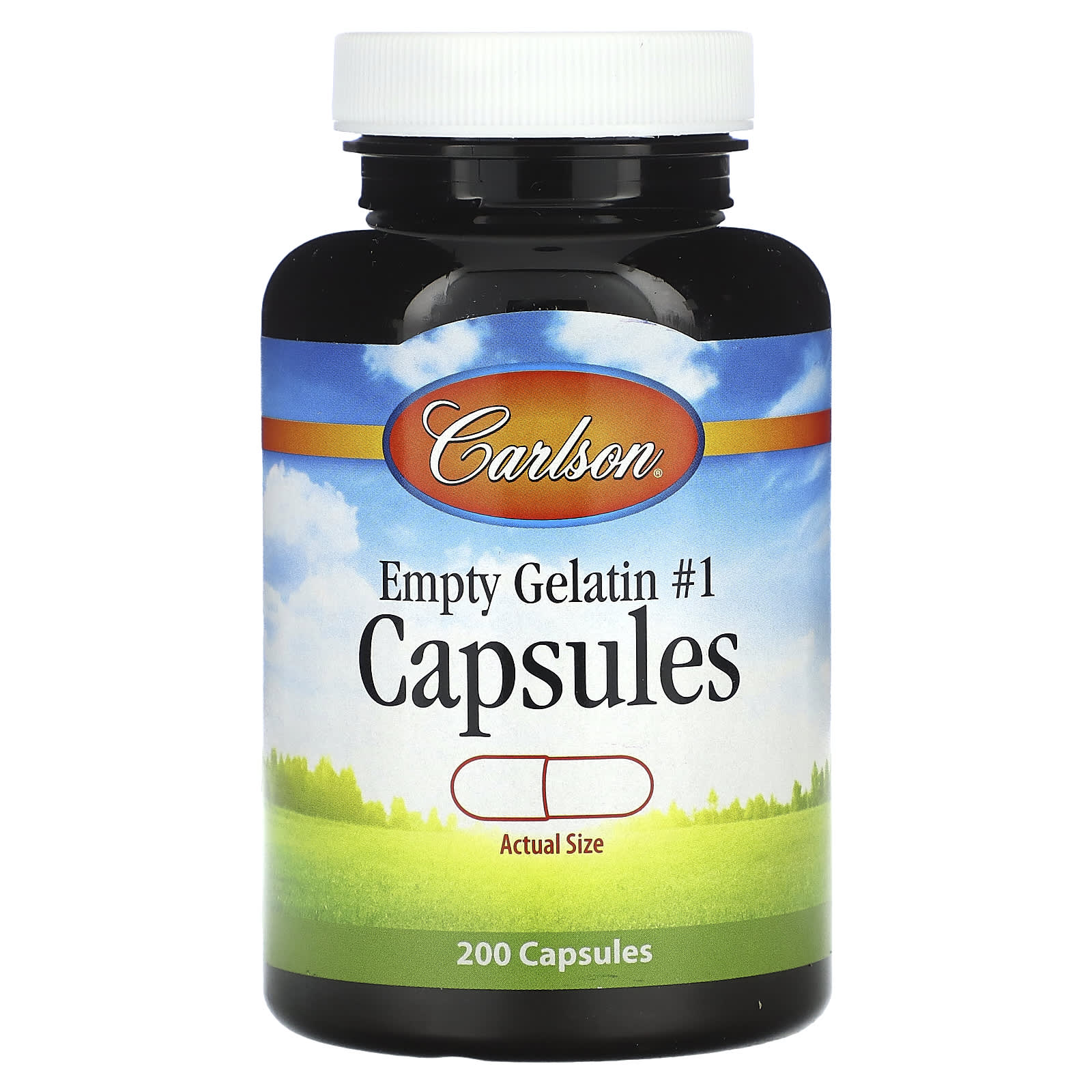 Carlson Gluten-Free Gelatin Capsules for Custom Blends, 200 Count - Image 1
