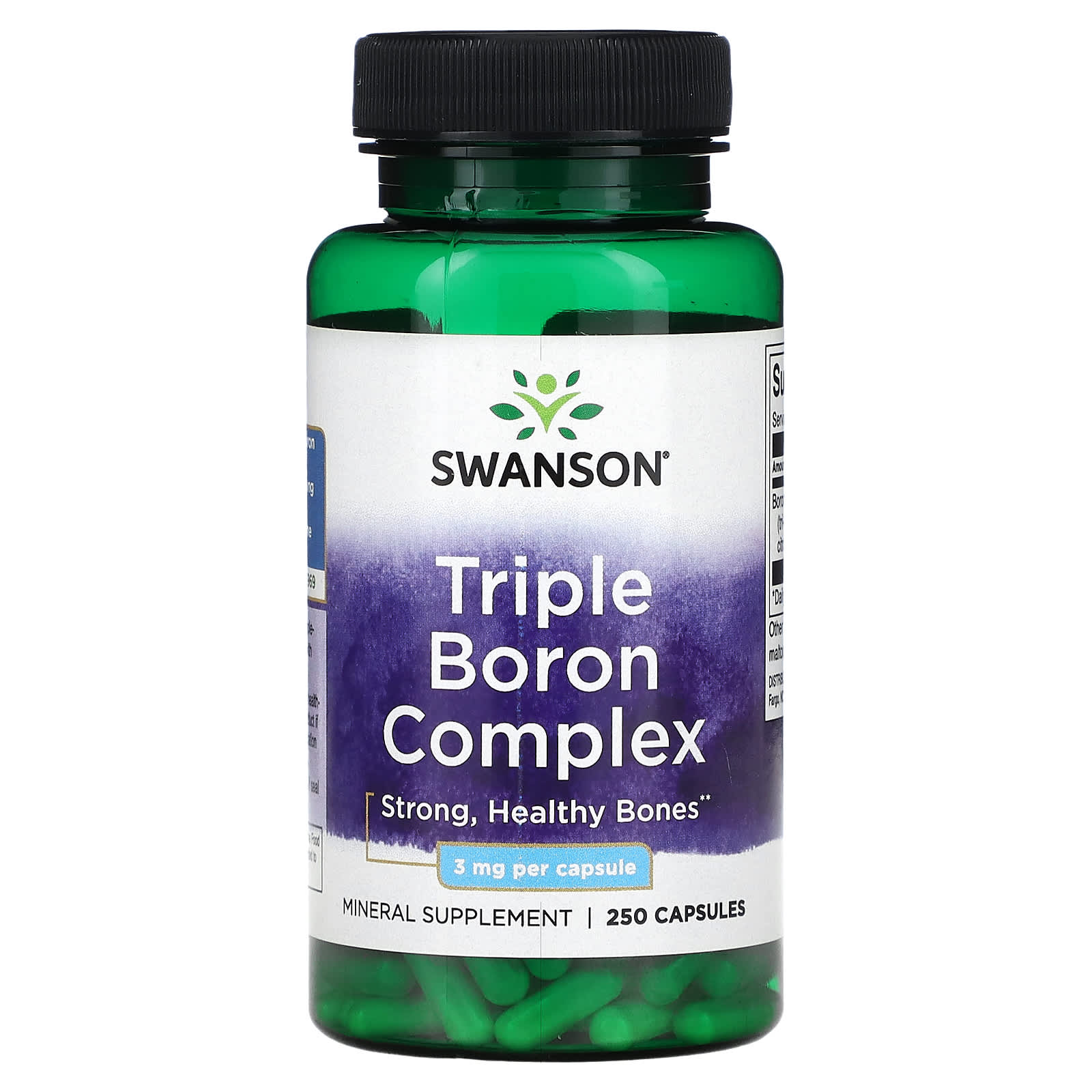 Swanson, Triple Boron Complex, 3 mg , 250 Capsules - Image 1
