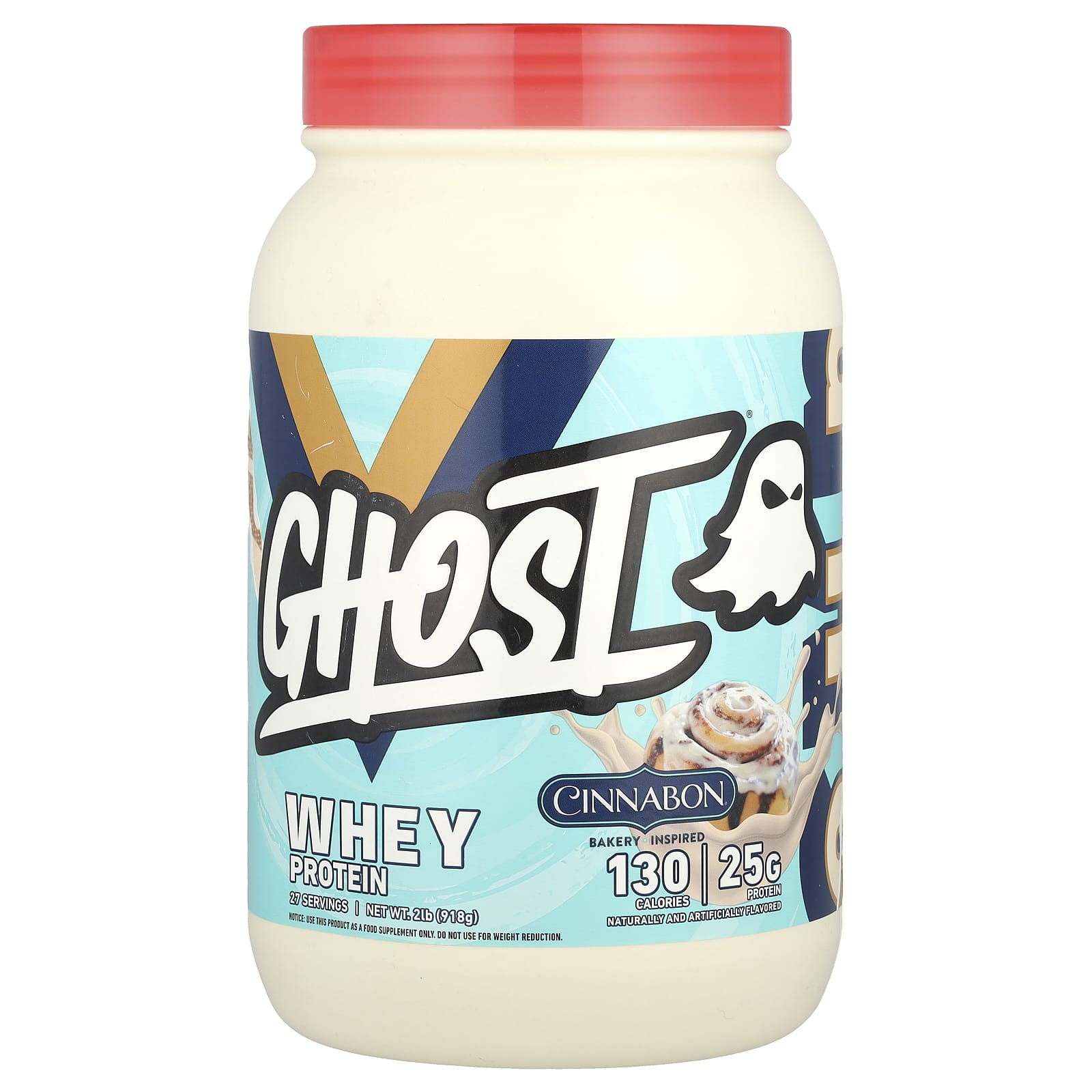 Ghost Whey Protein Cinnabon 2lb 918g - Natural Flavor No Amino Spiking - Image 1