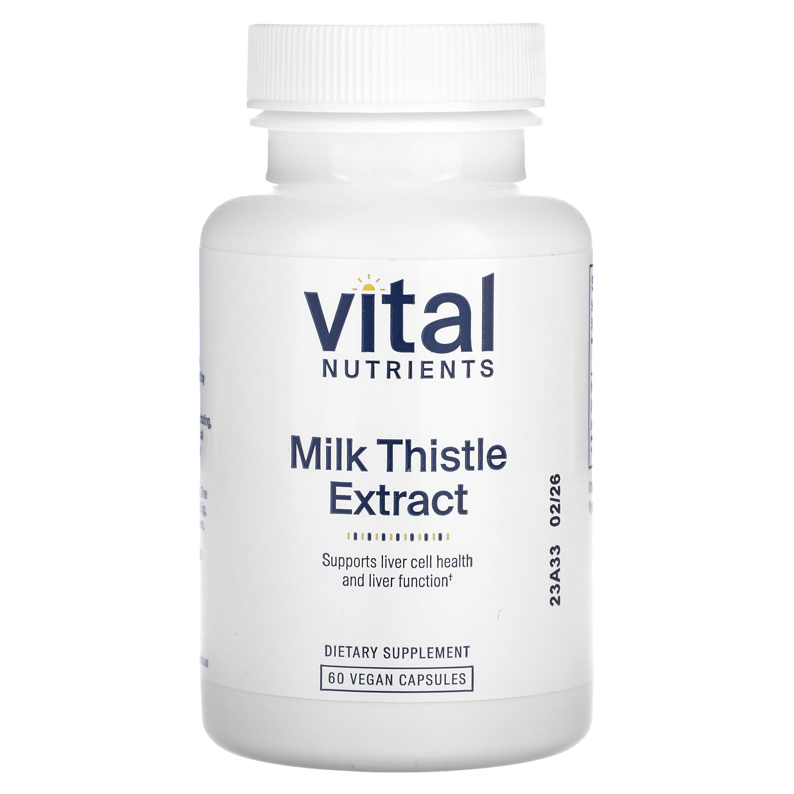 Vital Nutrients, Milk Thistle Extract, 250 mg, 60 Vegan Capsules - Image 1