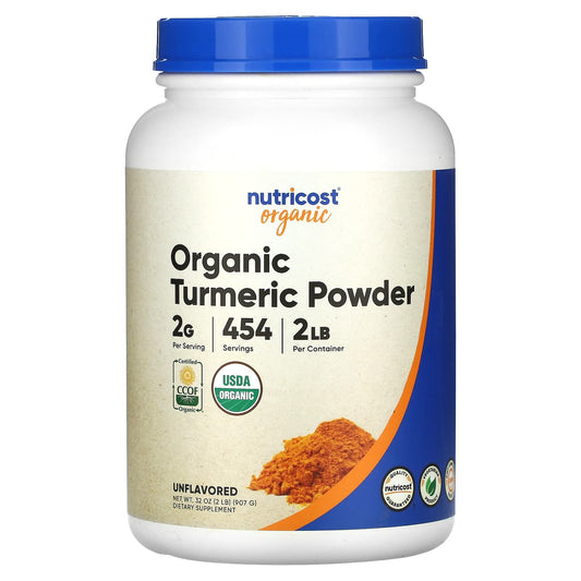 Nutricost, Organic Turmeric Powder, Unflavored, 32 oz (907 g) - Image 1