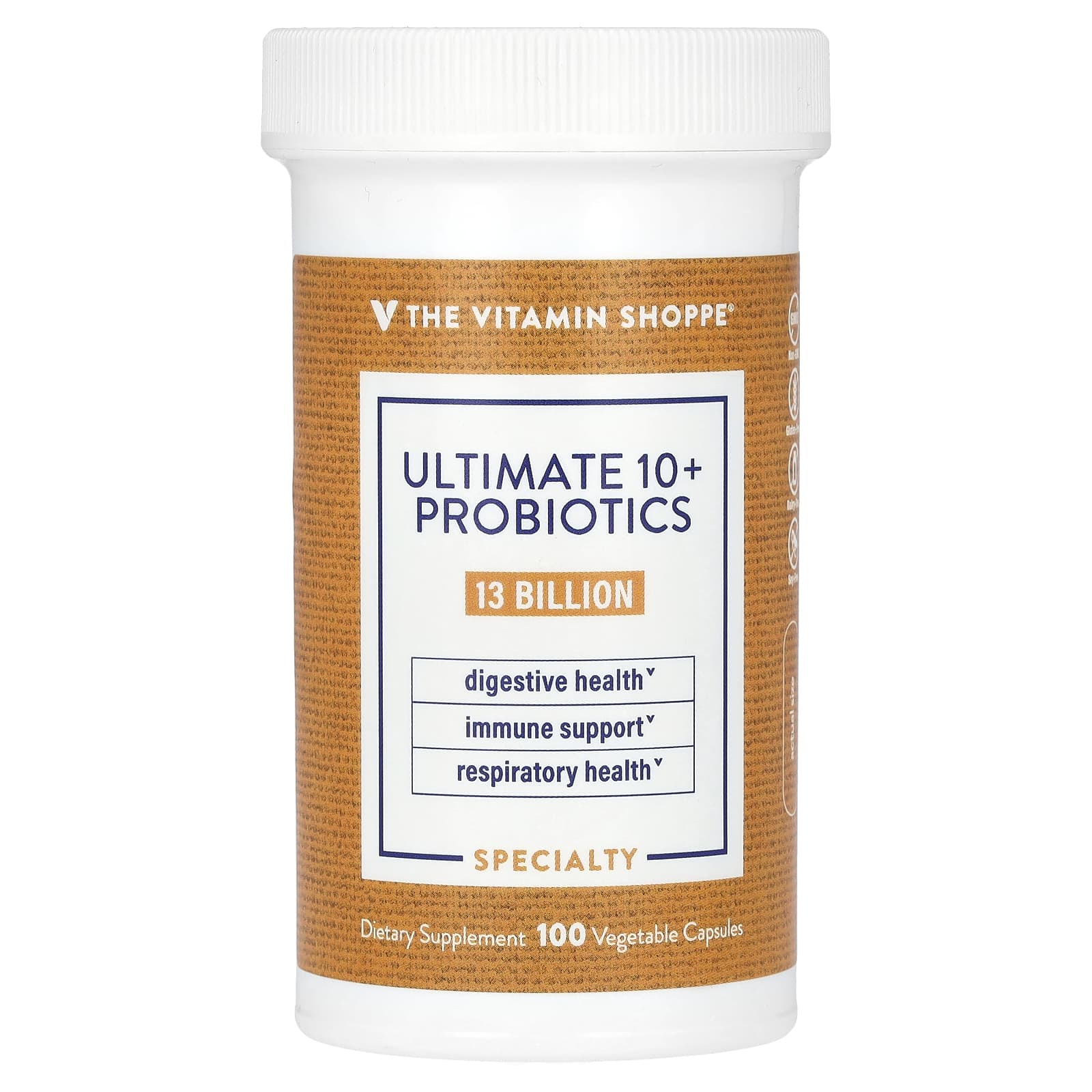 The Vitamin Shoppe, Ultimate 10+ Probiotics, 13 Billion CFU, 100 Vegetable Capsules - Image 1