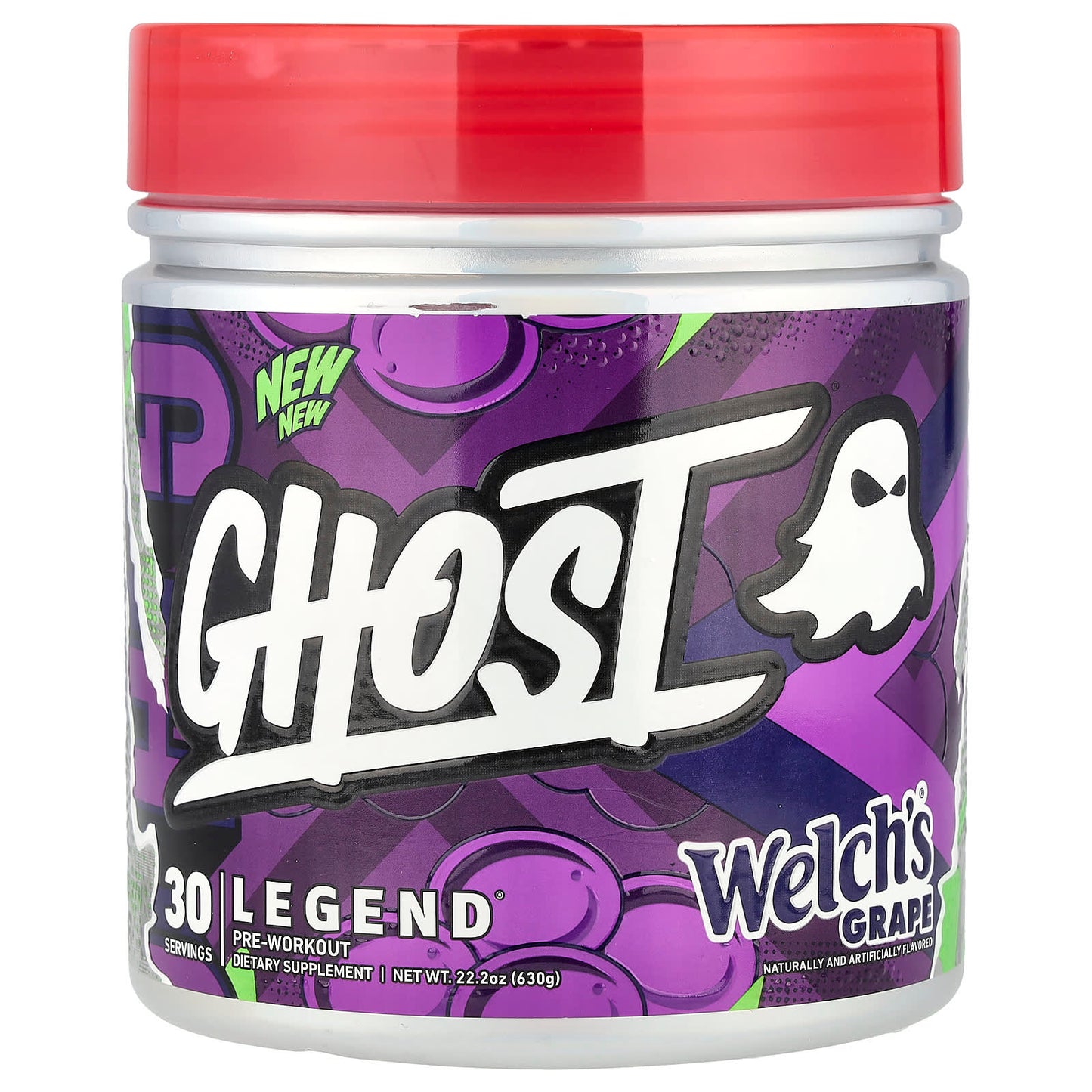 Ghost Legend Pre-Workout, Grape Flavor, 630g - Image 1