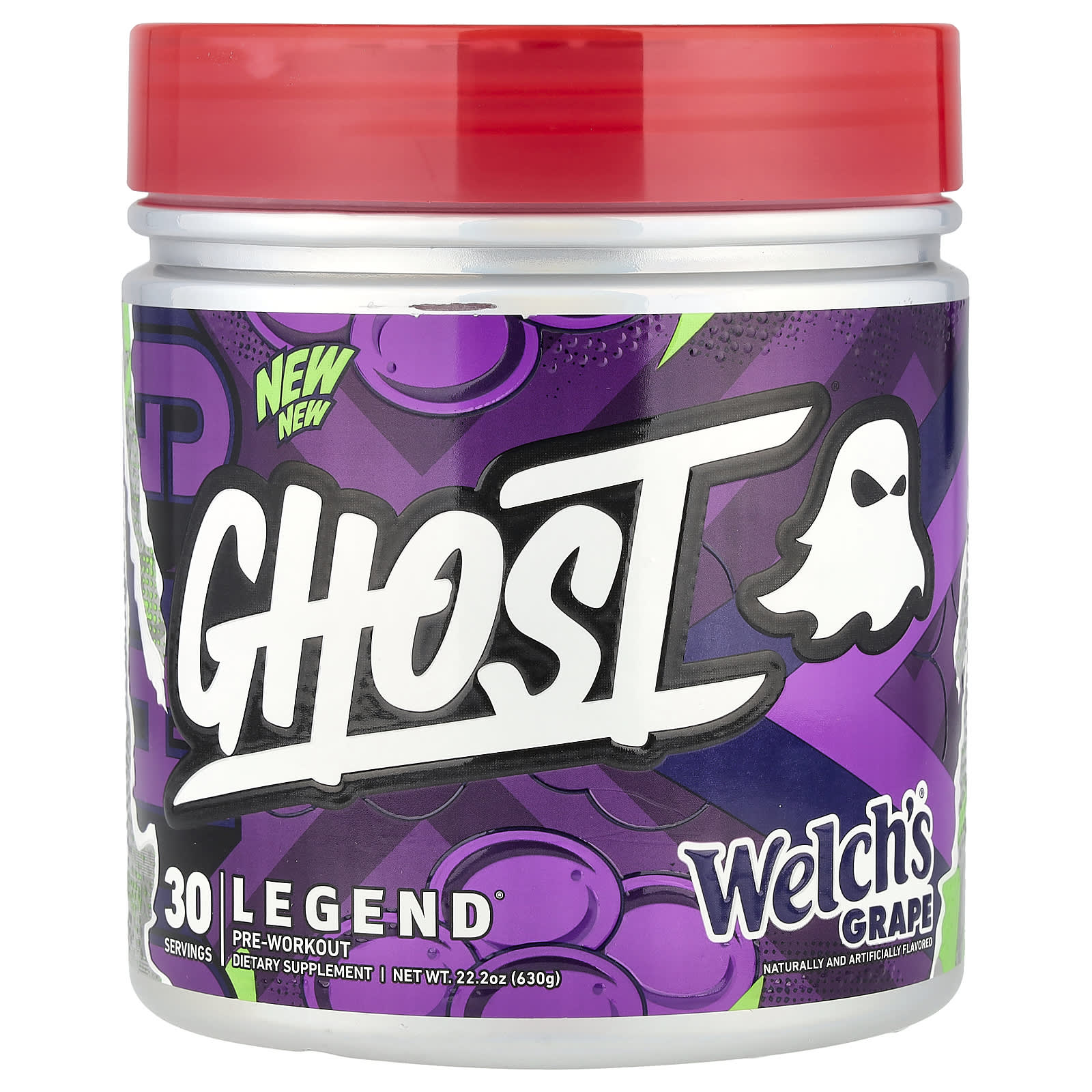 Ghost Legend Pre-Workout, Grape Flavor, 630g - Image 1