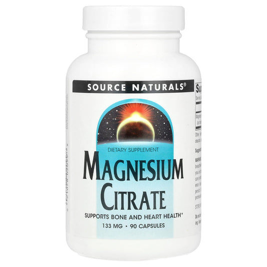 Source Naturals, Magnesium Citrate , 133 mg , 90 Capsules - Image 1