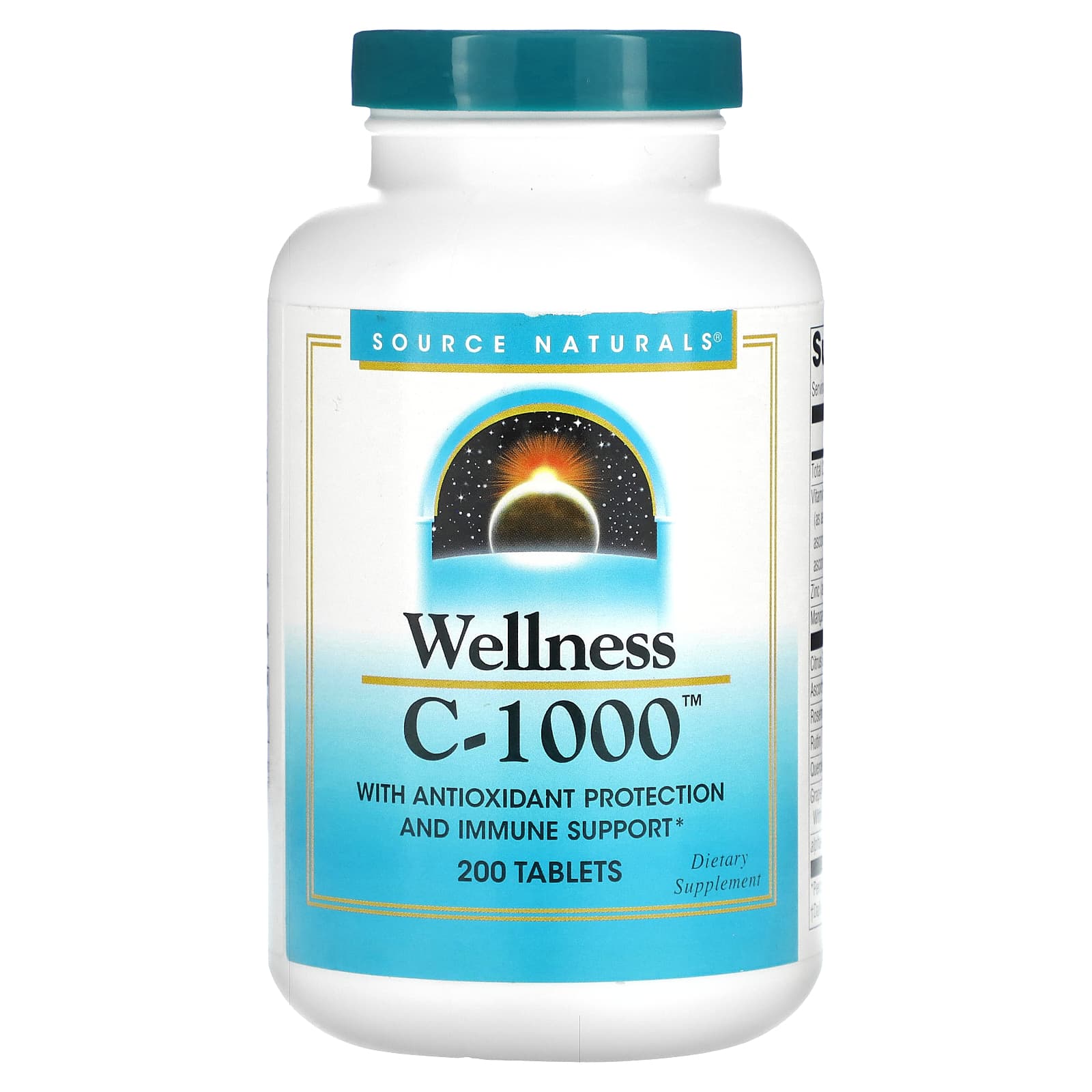 Source Naturals, Wellness, C-1000, 200 Tablets - Image 1