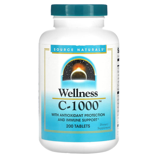 Source Naturals, Wellness, C-1000, 200 Tablets - Image 1