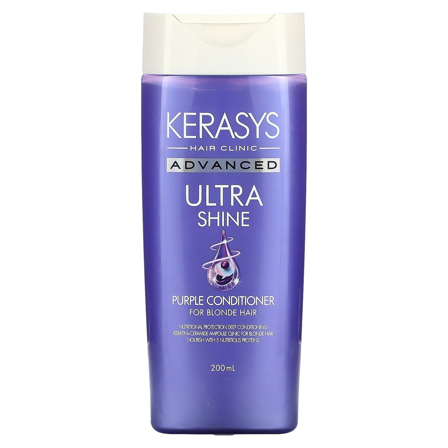 Kerasys, Advanced Ultra Shine Purple Conditioner, For Blonde Hair, 200 ml - Image 1