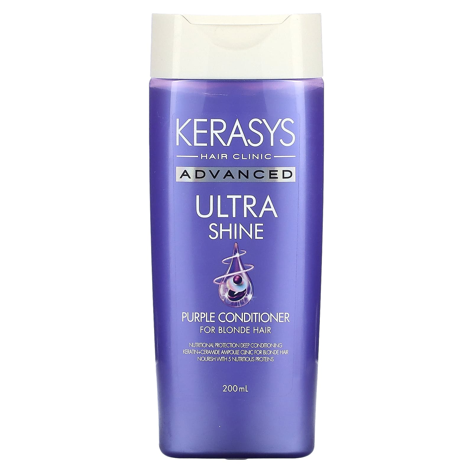 Kerasys, Advanced Ultra Shine Purple Conditioner, For Blonde Hair, 200 ml - Image 1