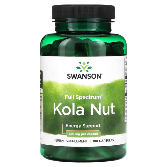 Swanson, Full Spectrum Kola Nut, 550 mg, 180 Capsules - Image 1