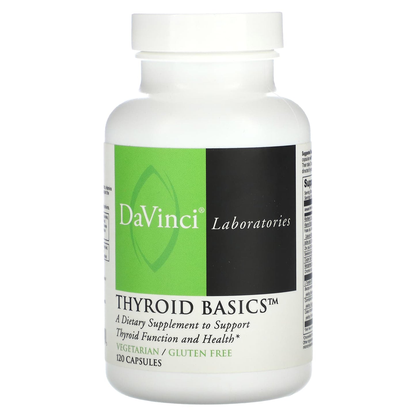 DaVinci Laboratories Thyroid Support Supplement - 120 Capsules - Image 1
