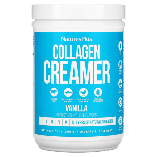 NaturesPlus, Collagen Creamer, Vanilla, 0.66 lb (300 g) - Image 1
