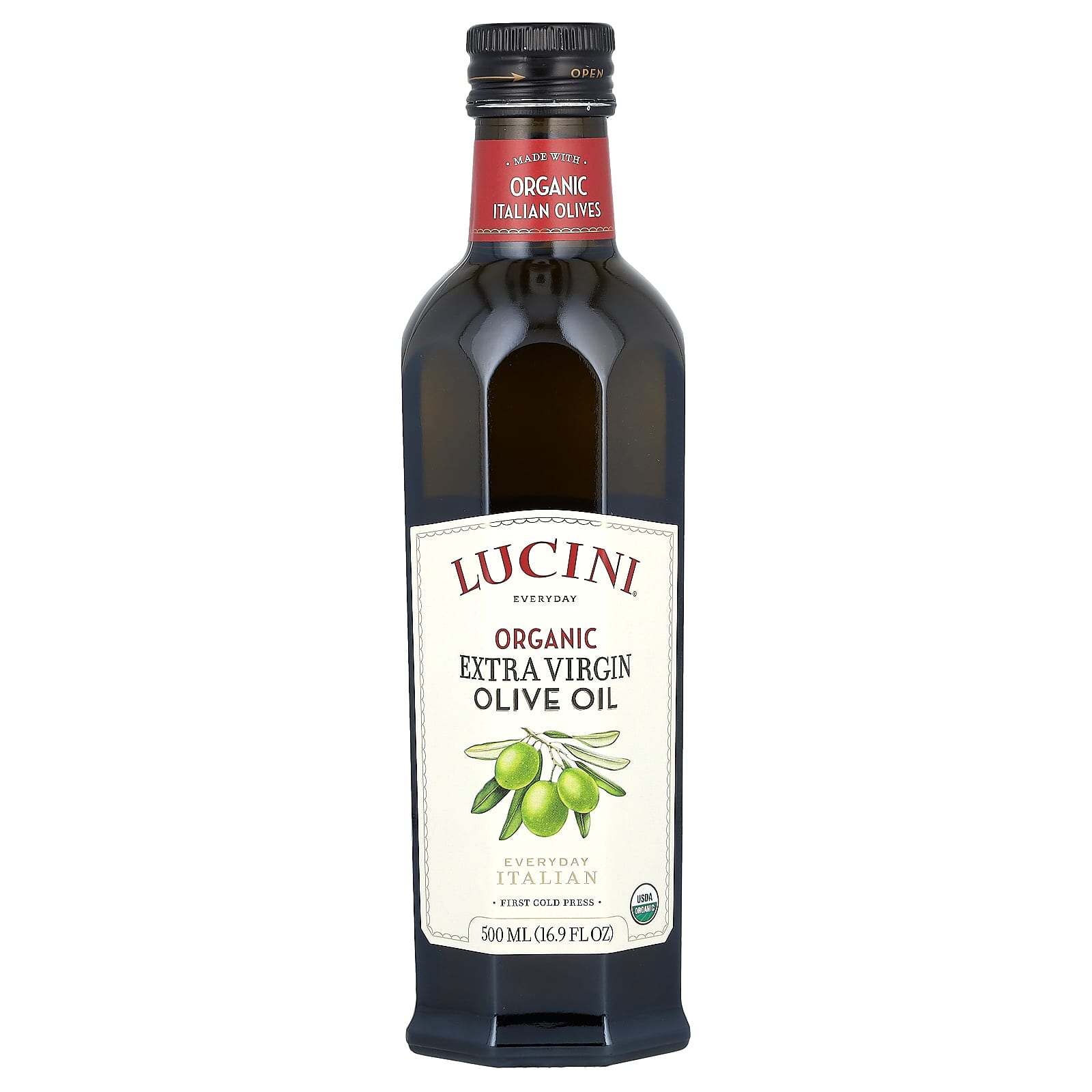 Lucini, Everyday, Organic Extra Virgin Olive Oil, 16.9 fl oz (500 ml) - Image 1