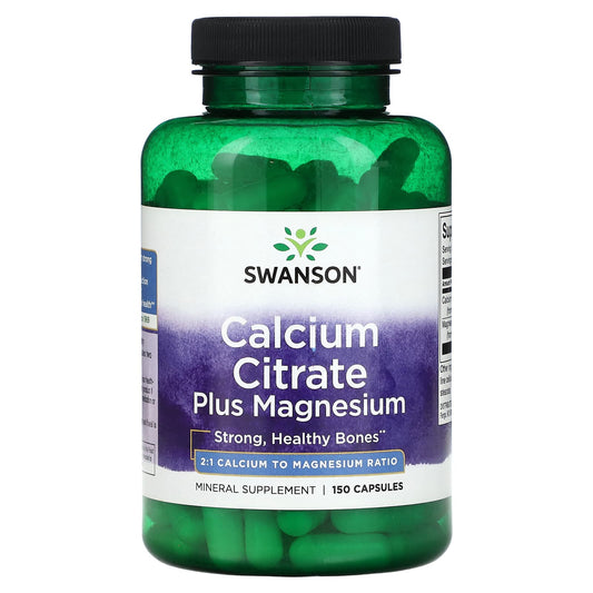 Swanson, Calcium Citrate Plus Magnesium, 150 Capsules - Image 1