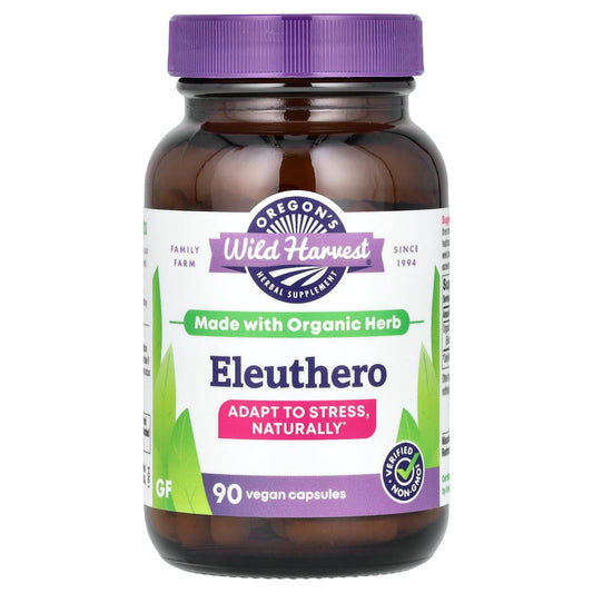 Oregon's Wild Harvest, Eleuthero, 90 Vegan Capsules (400 mg per Capsule) - Image 1