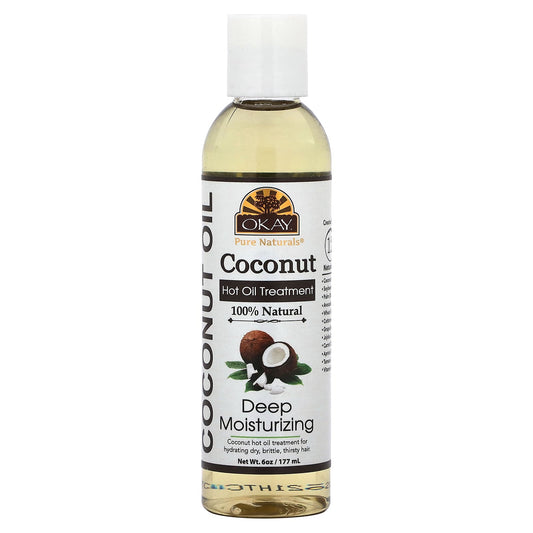 Okay Pure Naturals, Coconut Hot Oil Treatment, Deep Moisturizing, 6 oz (177 ml) - Image 1