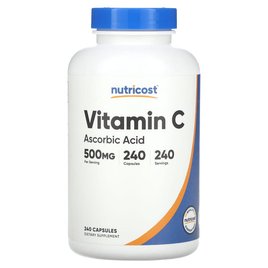 Nutricost, Vitamin C, 500 mg, 240 Capsules - Image 1