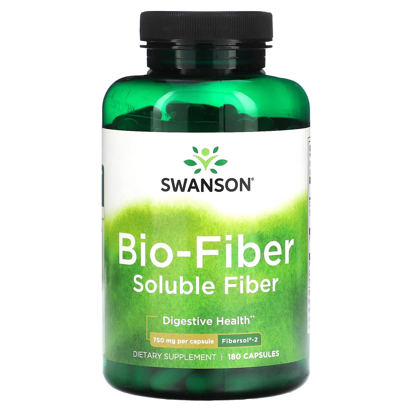 Swanson, Bio-Fiber, 750 mg, 180 Capsules - Image 1