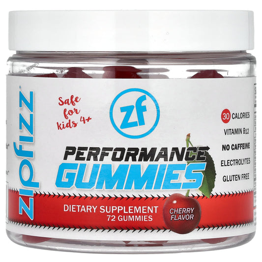 Zipfizz, Performance Gummies, For Kids 4+, Cherry, 72 Gummies - Image 1