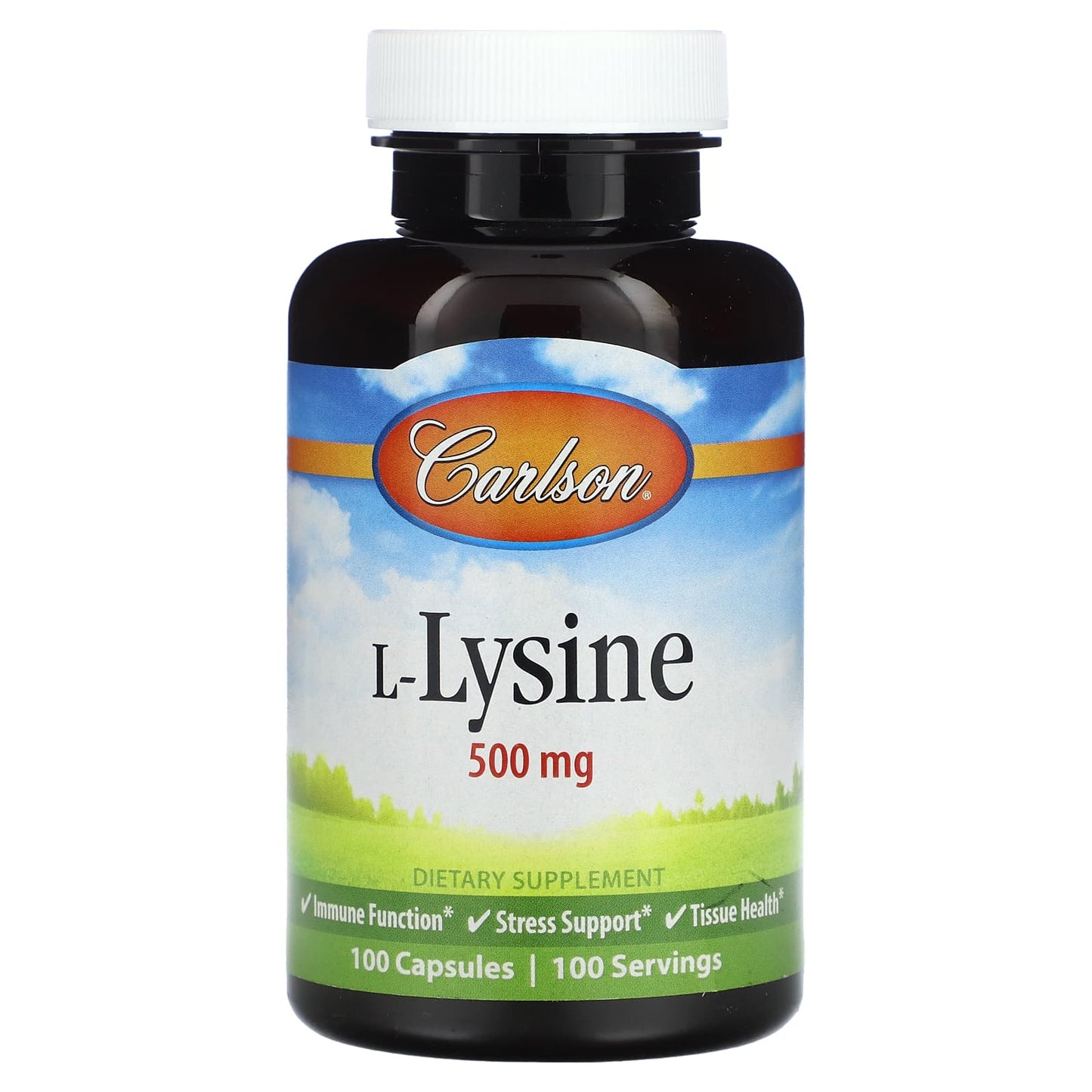 L-Lysine 500mg, 100 Capsules for Immune Function & Stress Support - Image 1