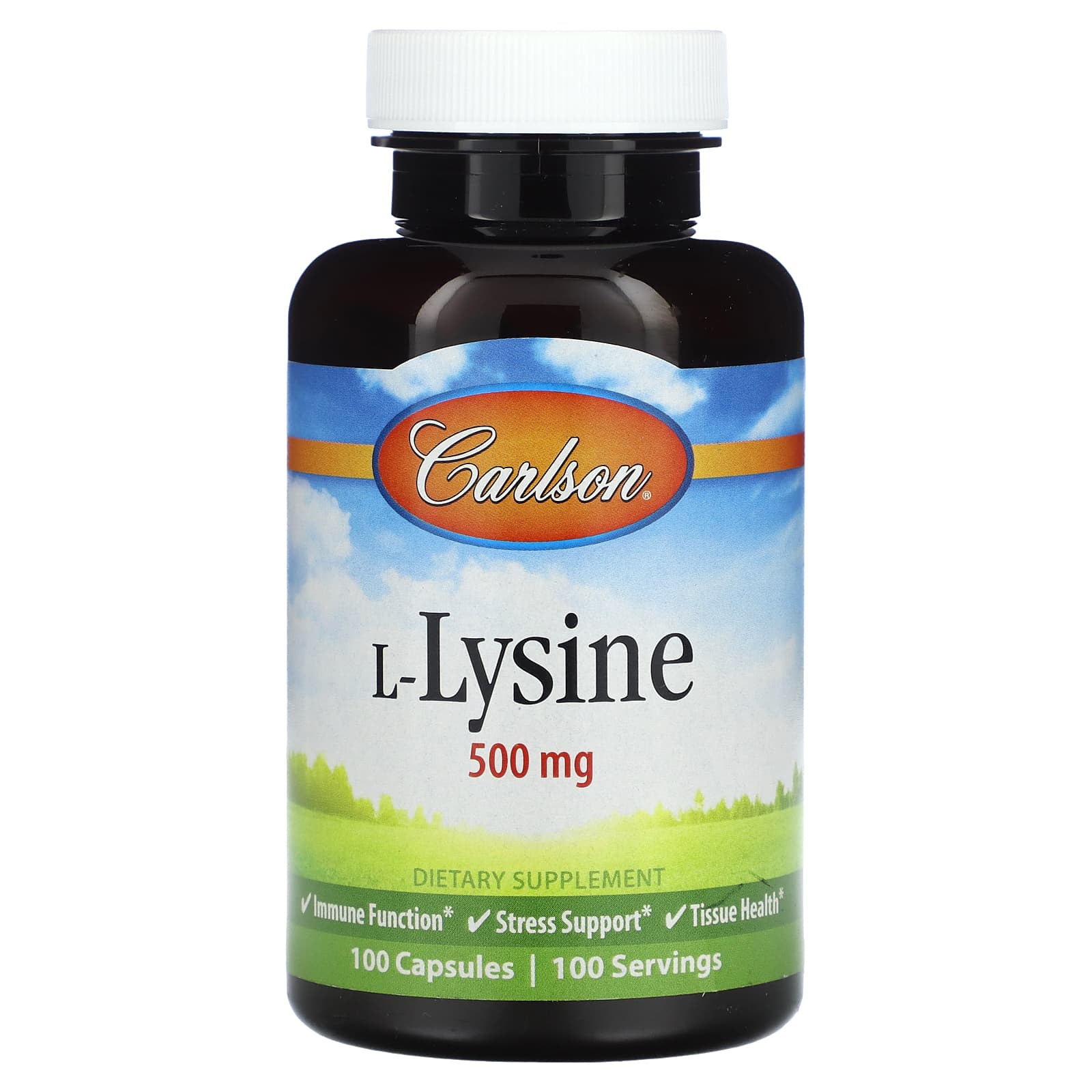 L-Lysine 500mg, 100 Capsules for Immune Function & Stress Support - Image 1
