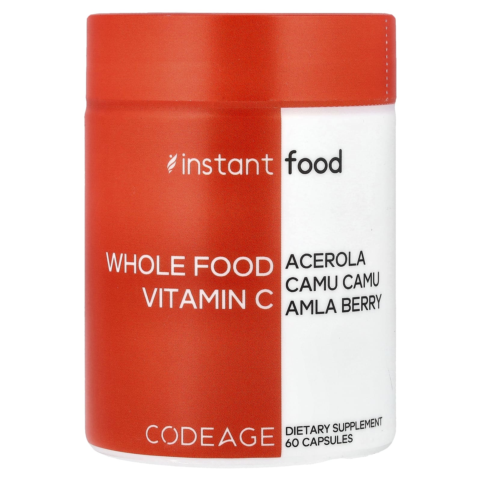 Whole-Food Vitamin C Supplement by CodeAge - 60 Capsules - Image 1