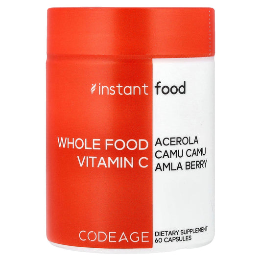 Whole-Food Vitamin C Supplement by CodeAge - 60 Capsules - Image 1