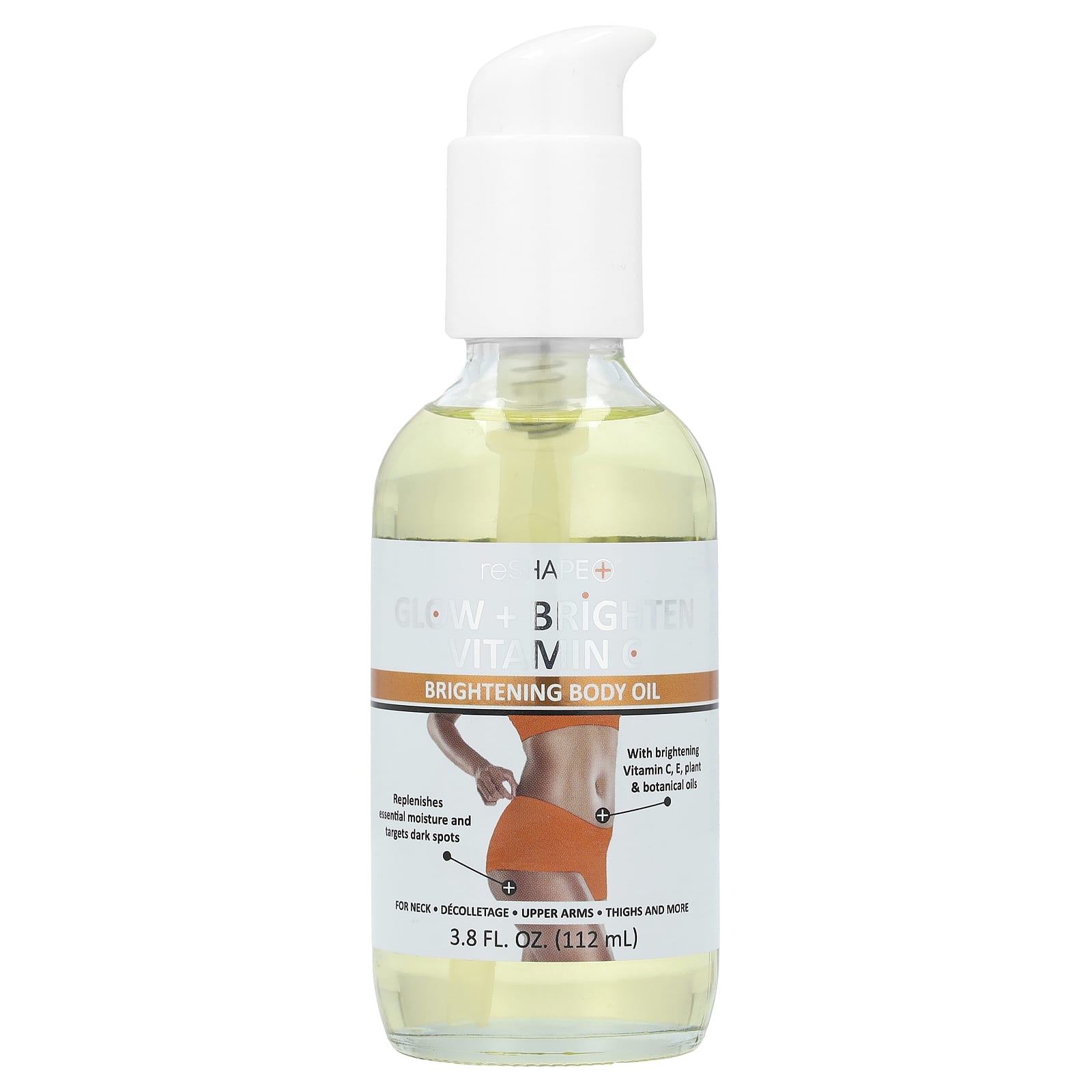 Reshape Plus, Glow + Brightening Vitamin C, Brightening Body Oil, 3.8 fl oz (112 ml) - Image 1