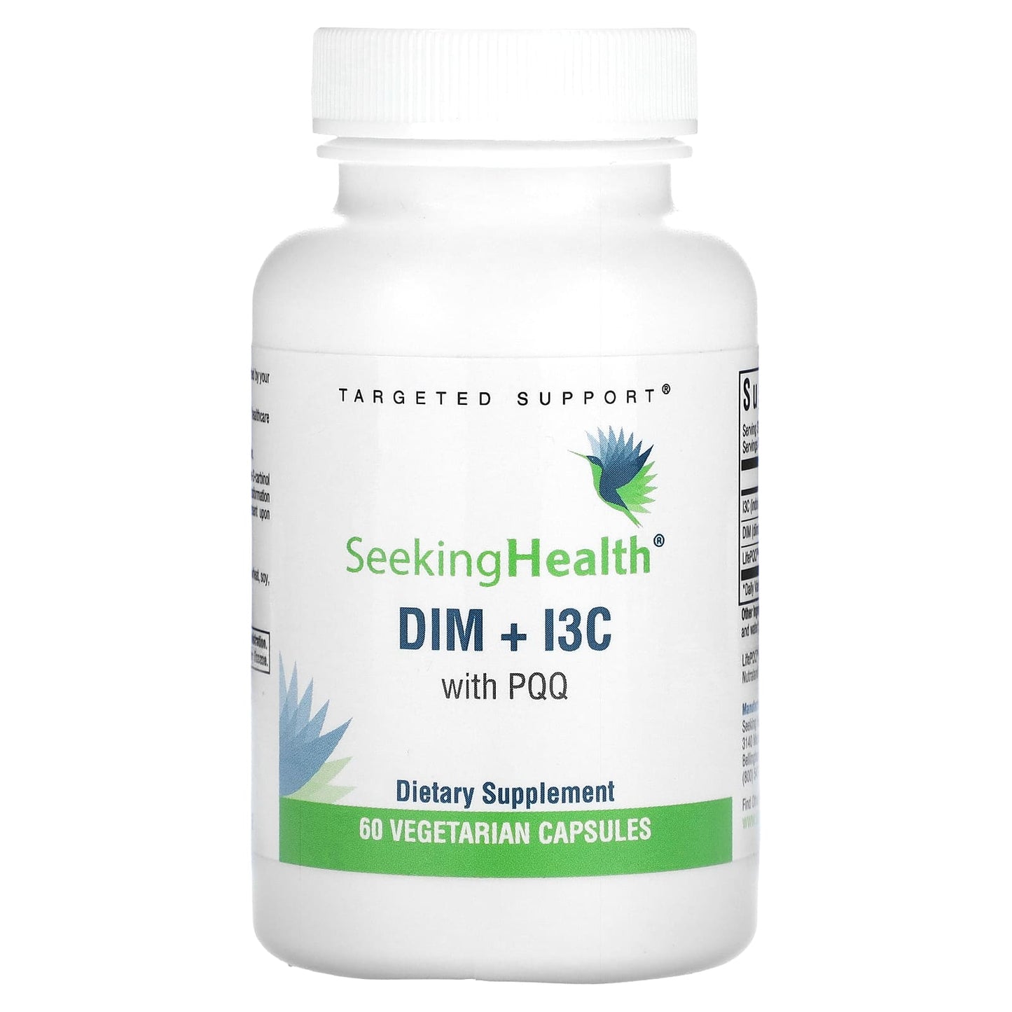 Seeking Health, DIM + I3C with PQQ, 60 Vegetarian Capsules - Image 1