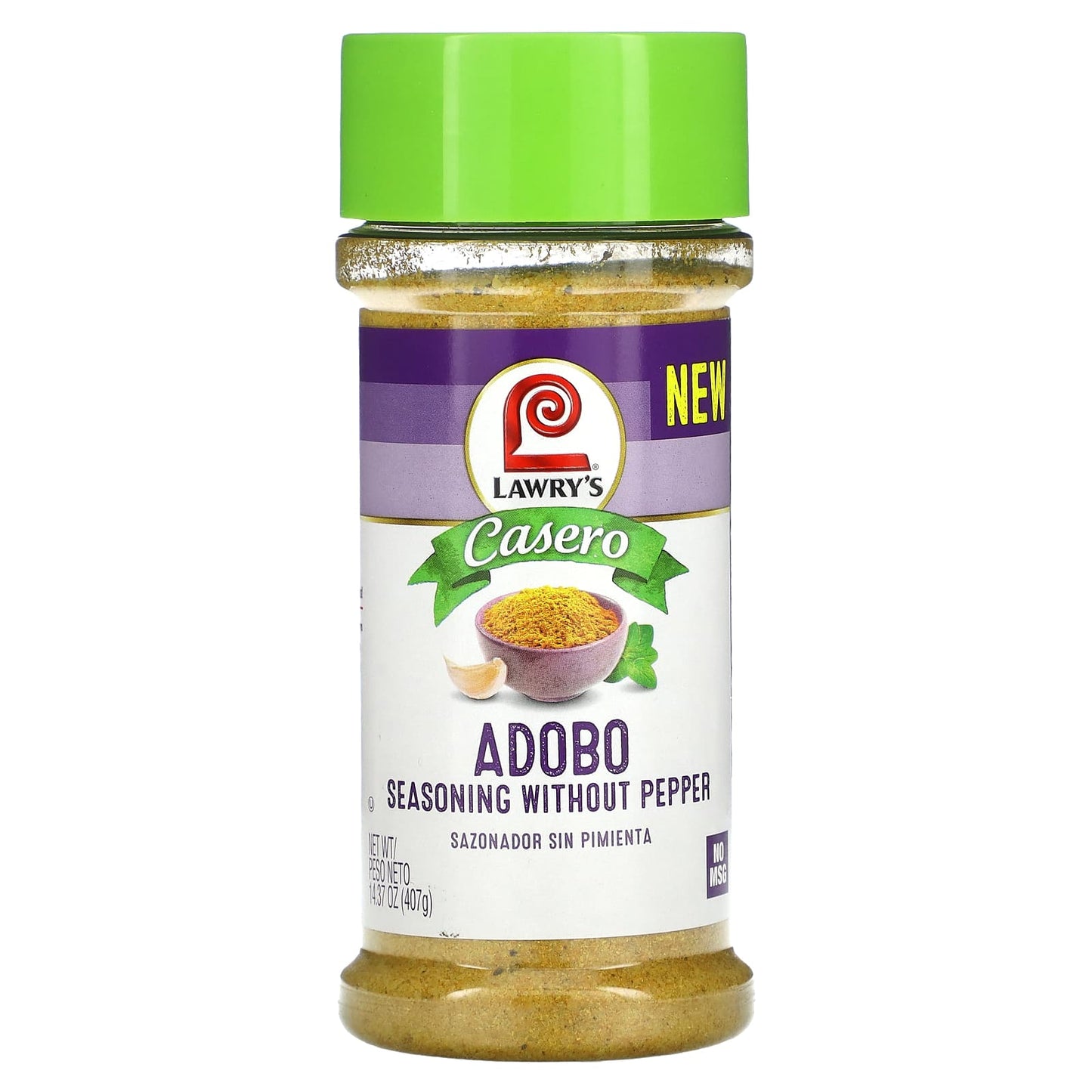 Lawry's, Casero, Adobo Seasoning Without Pepper, 14.37 oz (407 g) - Image 1