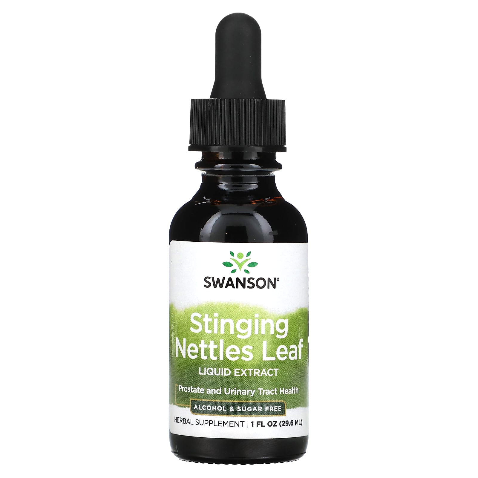 Swanson, Stinging Nettle Leaf Liquid Extract, Alcohol Free & Sugar Free, 1 fl oz (29.6 ml) (1,000 mg per Serving) - Image 1