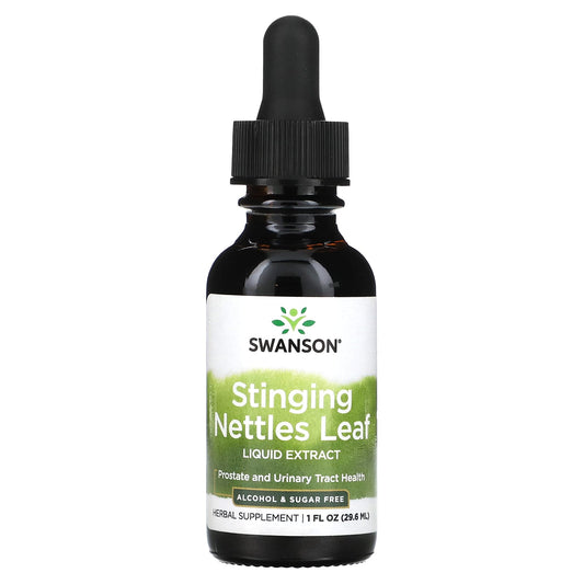 Swanson, Stinging Nettle Leaf Liquid Extract, Alcohol Free & Sugar Free, 1 fl oz (29.6 ml) (1,000 mg per Serving) - Image 1