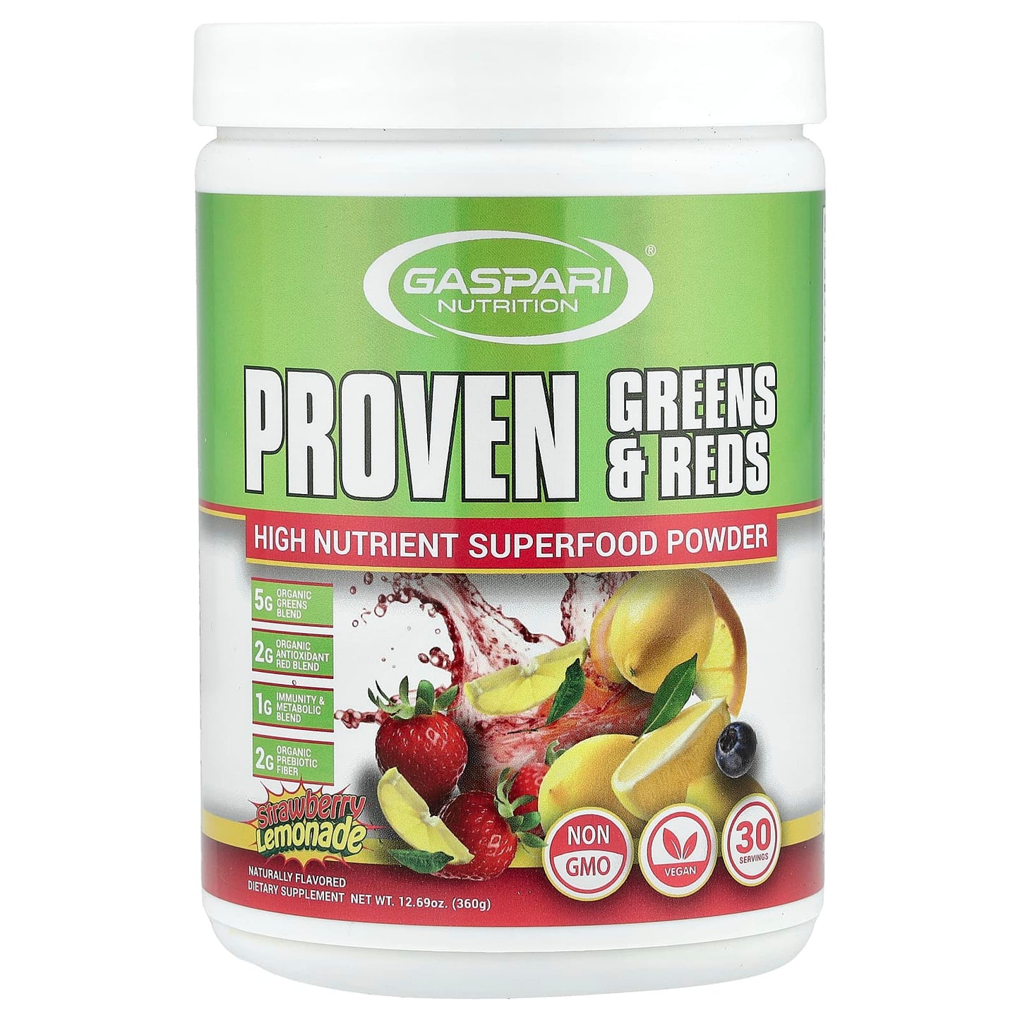 Superfood Greens & Reds Powder - Strawberry Lemonade by Gaspari Nutrition - Image 1