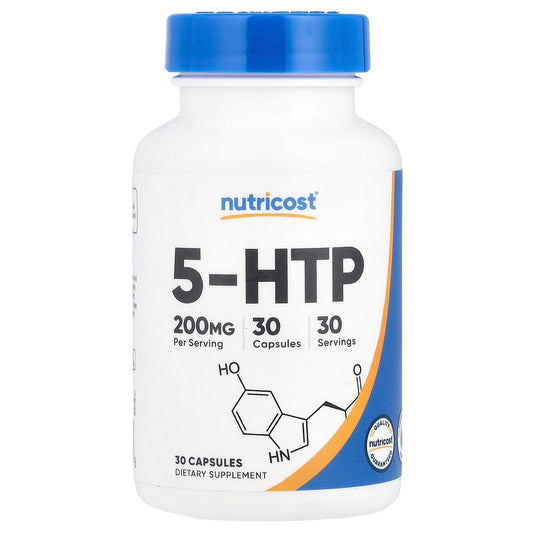 Nutricost, 5-HTP, 200 mg, 30 Capsules - Image 1