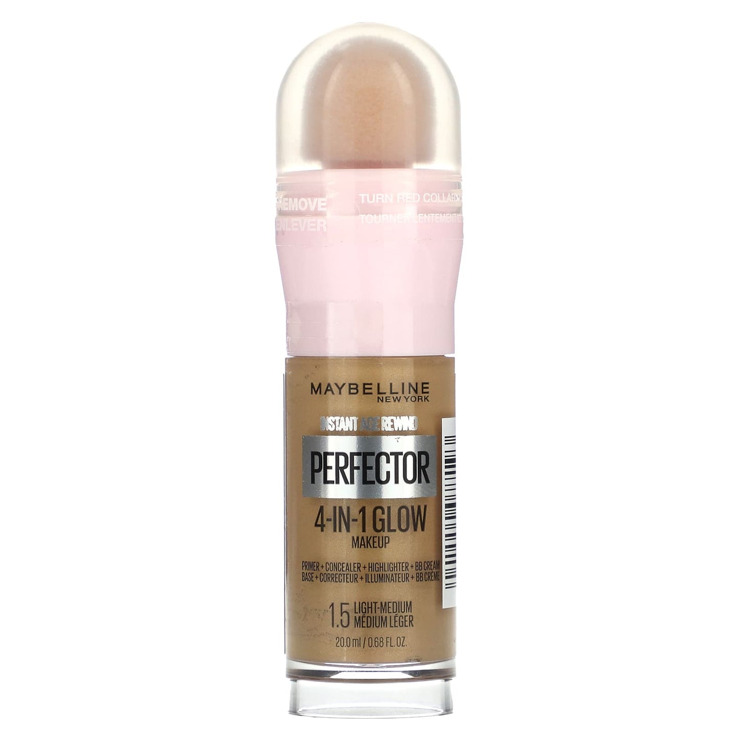 Maybelline, Instant Age Rewind, Perfector 4-in-1 Glow Makeup, 1.5 Light-Medium, 0.68 fl oz (20 ml) - Image 1