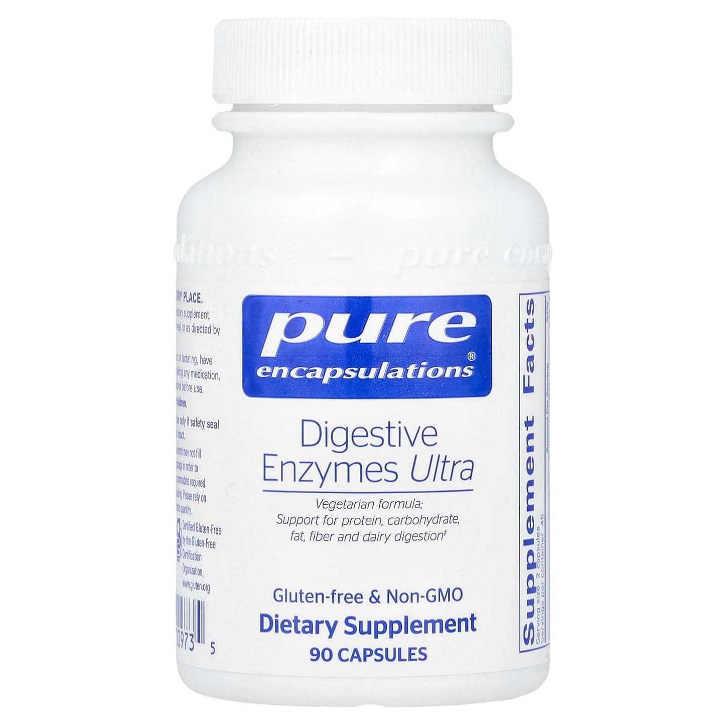 Pure Encapsulations, Digestive Enzymes Ultra, 90 Capsules - Image 1
