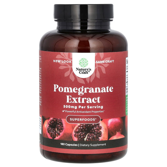 Nature's Craft, Pomegranate Extract , 500 mg , 180 Capsules - Image 1