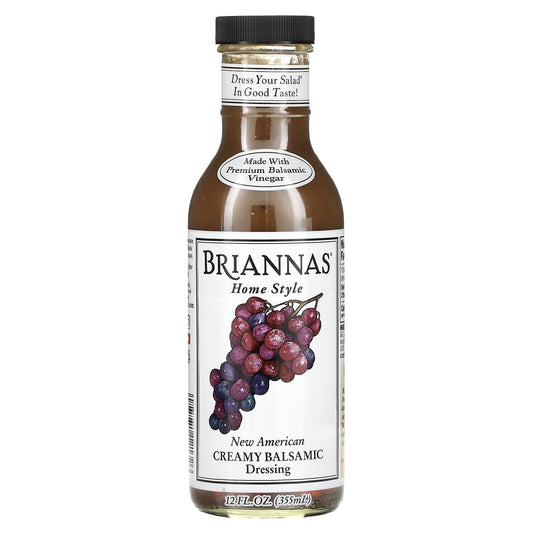 Briannas New American Creamy Balsamic Dressing, 12 fl oz - Gluten Free & Vegetarian - Image 1
