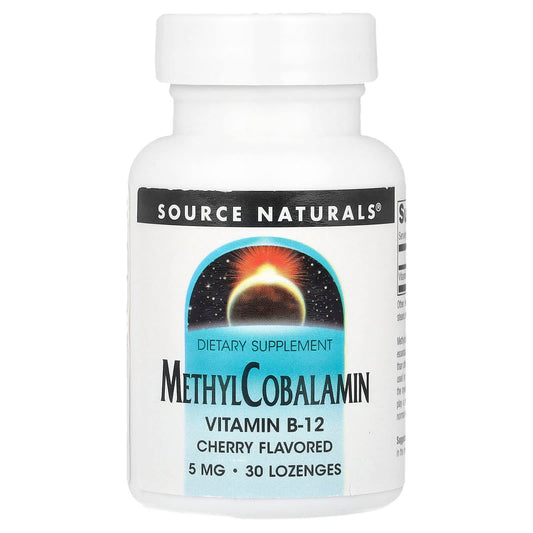 Source Naturals, MethylCobalamin, Cherry, 5 mg, 30 Lozenges - Image 1