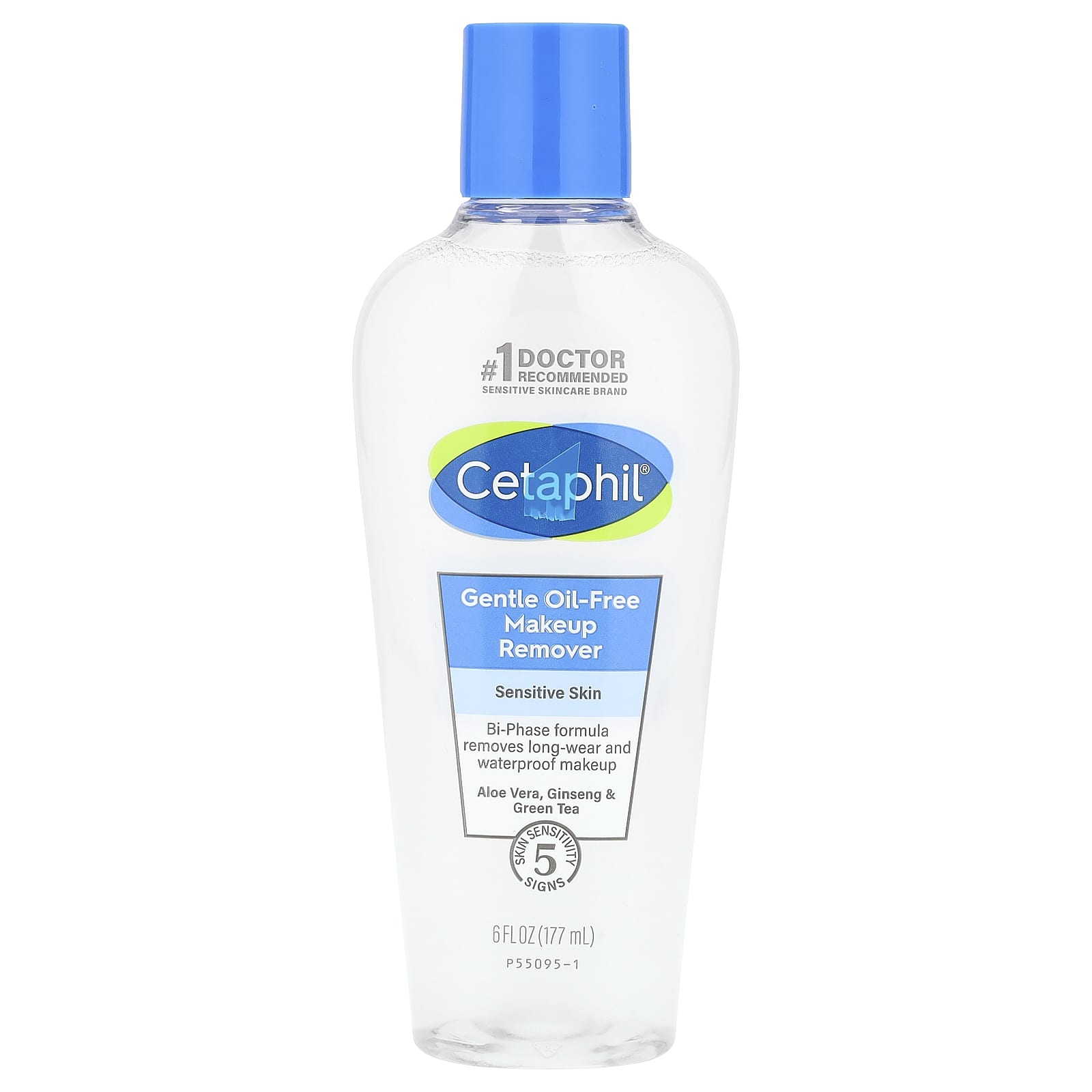 Gentle Oil-Free Makeup Remover by Cetaphil, 6 fl oz (177 ml) - Image 1