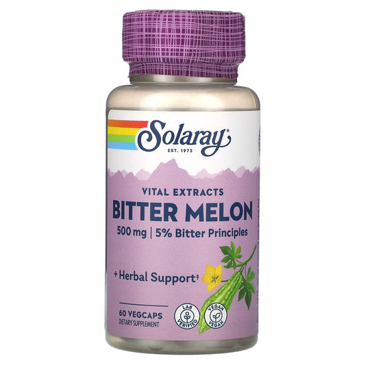 Solaray, Vital Extracts, Bitter Melon , 500 mg, 60 VegCaps - Image 1