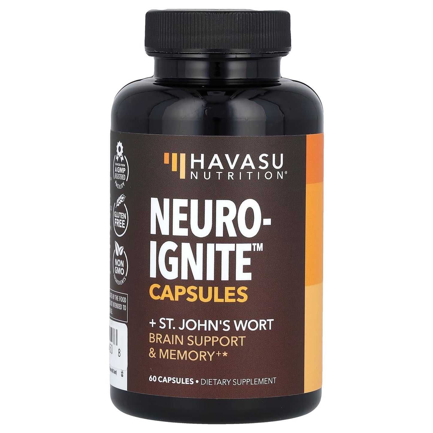 Brain Support & Memory Supplement with Bacopa Monnieri & St. John's Wort, 60 Capsules - Image 1